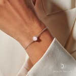 Royal Fashion stříbrný náramek DR24373B-SILVER-ROSEQUARTZ-TOPAZ