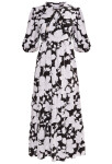 Monnari Midi šaty Vzorované šaty ležérním střihem Multi Black