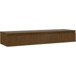 MEXEN/S - Rivel koupelnová skříňka pod umyvadlo 160 cm s deskou, 1 šuplík, reliéf , ořech 91A20-16023-1-BFC86