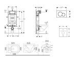 GEBERIT - Kombifix Set předstěnové instalace, klozetu Arkas I a sedátka softclose, tlačítko Sigma01, černá SANI15CA5125