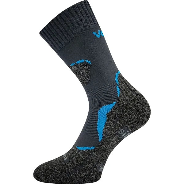 VOXX Ponožky dvouvrstvé thermo z merino DUALIX se stříbrem TMAVĚ ŠEDÉ 35-38 109001