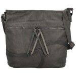 Stylová dámská koženková crossbody kabelka Herta, tmavě šedá