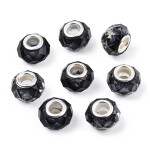 Korálky evropského typu - 14 x 8,5 mm - dvoubarevné - 1 ks Dvě barvy: Červenobílá
