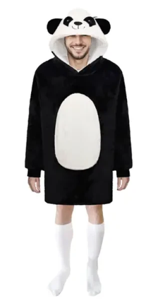 Cozy Noxxiez CH367 Panda - hřejivá televizní mikinová deka s kapucí pro teenagery a dospělé (20-CH367)