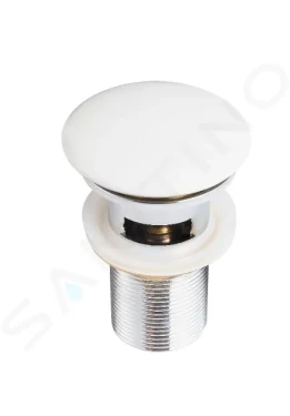 Kielle Umyvadlová výpusť, ClickClack, s přepadem, bílá 30901030