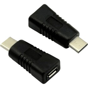 Value USB 2.0 adaptér [1x USB-C® zástrčka - 1x micro USB 2.0 zásuvka B] - USB redukce USB C(M) - microUSB B(F), černá