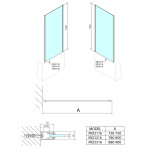 POLYSAN - DEEP boční stěna 800x1650, čiré sklo MD3216