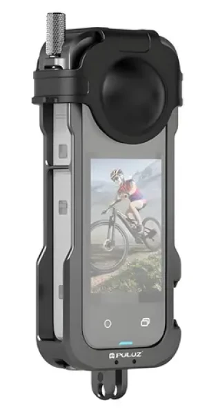 Puluz PU981B / Ochranné pouzdro / pro Insta360 X4 / hliníková slitina CNC / cold shoe adaptér (PU981B)