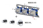 PAFFONI - Modular Box Termostatická baterie pod omítku, pro 2 spotřebiče, zlatá MDE018HG