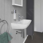 DURAVIT - ME by Starck Umývátko 450x320 mm, s přepadem, s otvorem pro baterii, bílá 0719450000