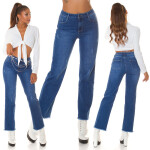 Sexy použitý vzhled Highwaist Jeans denimblue