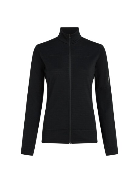 Dámská merino mikina ICEBREAKER Wmns 300 RealFleece Descender LS Zip, Black velikost: M