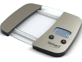 Lamart Equal Kuchyňská váha šedá / LCD display / max 5000g / 2x AAA / nerez (8590669335756)