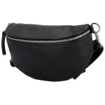 Módní dámská kožená ledvinka Sotiria, černá