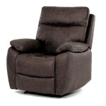 TV a relaxační křeslo s elektrickým ovládáním, potah hnědá látka v dekoru vintage, 1 motor 240V