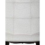 Židle jídelní, bílá látka, čtyřnohá kovová podnož, černý mat