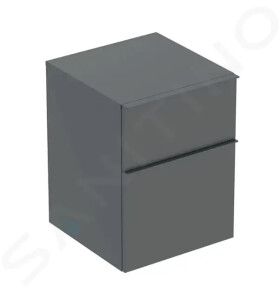 GEBERIT - iCon Boční skříňka 45x60x48 cm, 2 zásuvky, lávová 502.315.JK.1