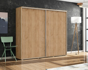 Šatní skříň Ska A15 Barva korpusu: Dub - Craft zlatý, Rozměry: 125 cm, Dveře: Dub - Craft zlatý