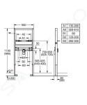 GROHE - Rapid SL Předstěnová instalace pro umyvadlo, stavební výška 113 cm, výškově nastavitelný 39052000
