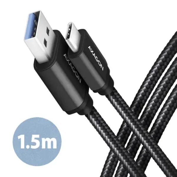 AXAGON BUCM3-AM15AB kabel USB-A na USB-C černá / 1.5 m / 3 A (BUCM3-AM15AB)