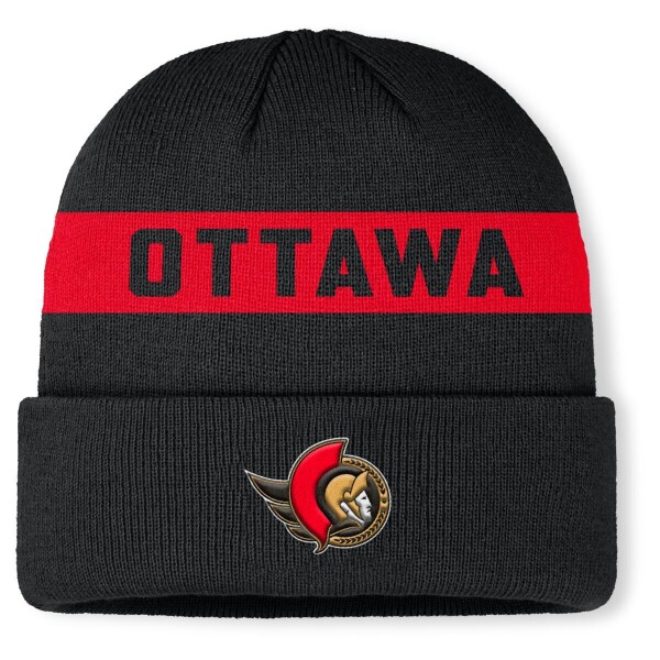 Fanatics Pánská zimní čepice Ottawa Senators NHL Authentic Pro A/Cap Cuffed Beanie