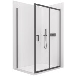 CERANO - Sprchový kout Orlano L/P - 5 mm - černá matná, transparentní sklo - 120x70x195 - posuvný CER-DY505B-90164