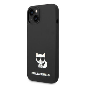 Pouzdro Karl Lagerfeld Liquid Silicone Choupette iPhone 14 černé
