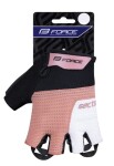 Rukavice FORCE SECTOR LADY gel, černo-meruňkové (Barva černo-meruňková, velikost XL)