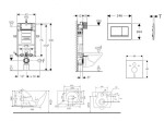 GEBERIT - Kombifix Set předstěnové instalace, klozetu Gaia a sedátka softclose, tlačítko Sigma30, bílá/bílá mat SANI15CA3127