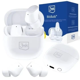 3mk BlitzBuds bílá / Bezdrátová sluchátka / Bluetooth 6.0