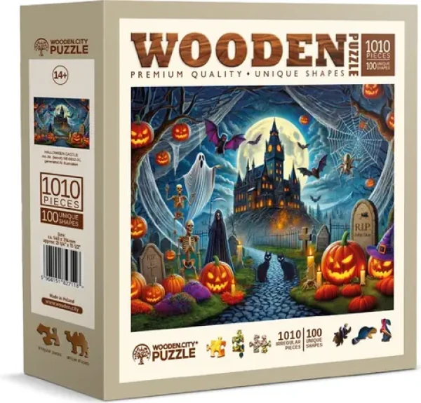 WOODEN CITY Dřevěné puzzle Halloweenský hrad