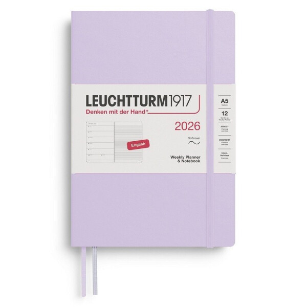 Weekly Planner & Notebook 2026 Medium (A5) Lilac