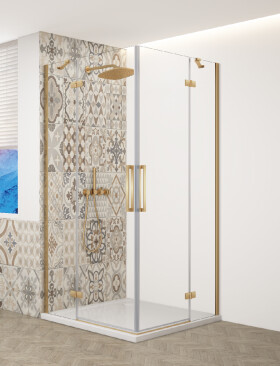 GELCO - TRINITY GOLD čtvercový kout 1200x1200 rohový vstup, čiré sklo, GT2212-12C-G GT2212-12C-G