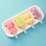 Dortisimo Silikonová forma na nanuky Zvířátka (na 4 ks) 3,5 cm