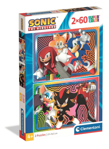 Puzzle 2x60 dílků Sonic the Hedgehog - Clementoni