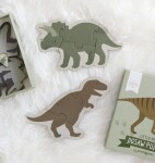 A Little Lovely Company Dětské puzzle Dinosaur, zelená barva, papír