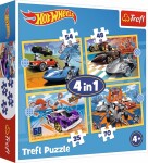 Puzzle Autíčka Hot Wheels 4v1 (35,48,54,70 dílků)