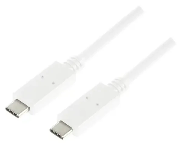 LogiLink USB-C - USB-C 0,5m bílá / Kabel / USB 3.1 Gen2 / 10 Gbit/s / 60 W (CU0130)