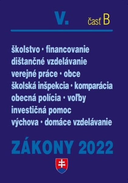 Zákony V-B/2022 školstvo obce