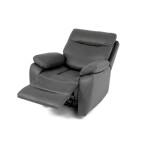 TV a relaxační křeslo s elektrickým ovládáním, potah šedá látka v dekoru vintage, 1 motor 240V