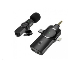 Viking bezdrátový mikrofon s klipem M360, konektor USB-C / Lightning / 3,5 mm jack EDF_614116