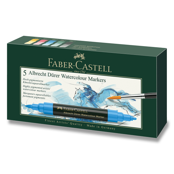 Faber-Castell Albrecht Dürer akvarelové popisovače sada 5 ks 160305