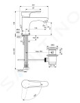 IDEAL STANDARD - Alpha Umyvadlová baterie s výpustí, BlueStart, chrom BC648AA