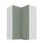 Horní rohová skříňka Aria 60x60 GN-90 2F (90°) Barva korpusu: Černá, Barva dvířek: WH - Crystal white AFM
