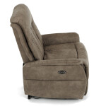 Polohovací křeslo, elektrické zabudované ovládání, hnědá, látka vintage, TV-Q8575 BR3