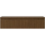 MEXEN/S - Rivel koupelnová skříňka pod umyvadlo 100 cm s deskou, 1 šuplík, reliéf , ořech 91A20-10023-1-BFC86