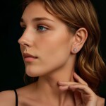 Stříbrné náušnice Fiona 0,1 ct MOISSANITE + CERTIFIKÁT, Stříbrná