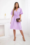Šaty s vrstveným výstřihem světle fialová UNI