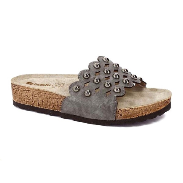 Pantofle INBLU dámské NM 23-045 šedé