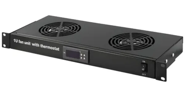 XtendLan / Ventilační jednotka / 1U / 2x ventilátor + termostat / hloubka 200 mm (SFAN1U2T-B)